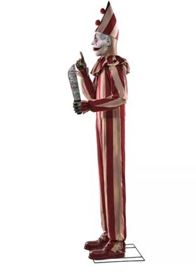 6 Ft 9 In Silent and Deadly Clown Animatronic ORDER AIRFREIGHT DIRECT TO YOU.