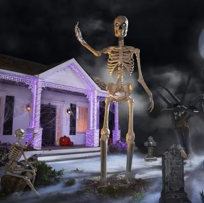 12ft SKELETON Grave &amp; Bones Giant-Sized Skelly with Life Eyes™ LCD Eyes H5 PRE ORDER FOR HALLOWEEN 2026 SALE ON NOW