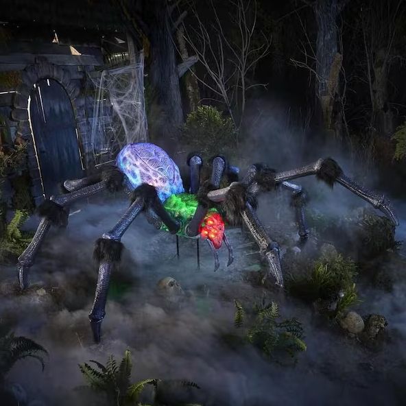 9.5 ft. Long Gruesome Grounds Giant-Sized LED Arachnophobia Spider H46 IN STOCK NOW LAST ONE