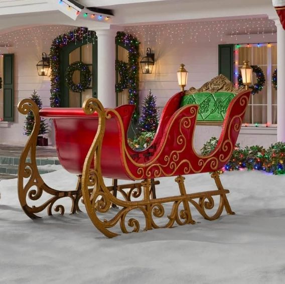 8 FT Long Giant-Sized LED Santa's Sleigh PRE ORDER NOW FOR CHRISTMAS 2026