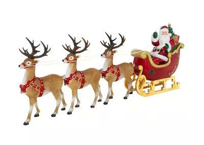 9 ft. Giant-Sized LED Santa's Sleigh with Reindeer Holiday Yard Decoration Y9 pre order now FOR DELIVERY PRE XMAS 2026