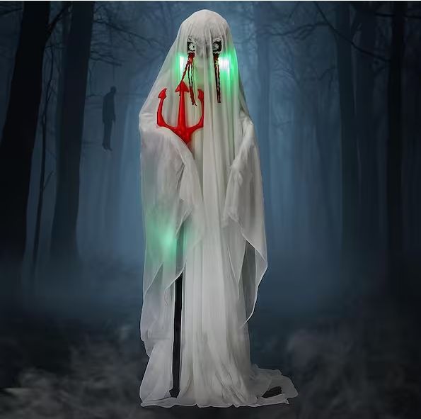 Karl home 51 in. Outdoor Life Size Animatronics Ghost with Trident Halloween Animatronic PRE ORDER NOW FOR 2026