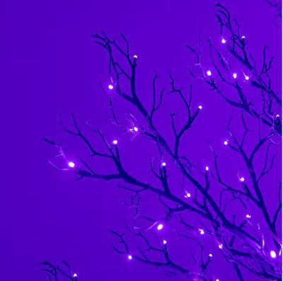 6 ft. Pre-decorated LED Pirate Halloween Yard Decorations Lighted Tree Artificial Black Spooky Tree PRE ORDER FOR 2026