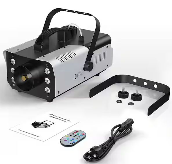 1200-Watt RGB Fog Machine with 6 Colorful LED Lights, 1-Liter Capacity, Perfect for Halloween Decor, Parties PRE ORDER 2026