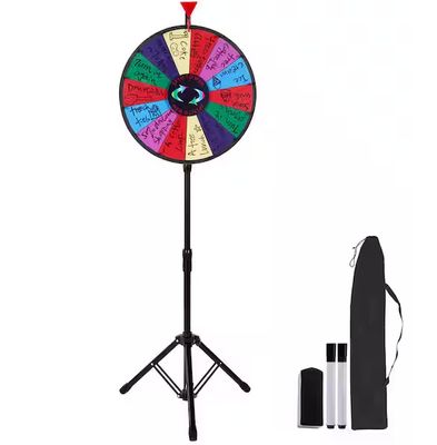 18 in. Spinning Prize Wheel, 14 Slots Spinning Wheel with Height Adjustable Stand, Roulette Wheel with a Dry Erase PRE ORDER 2026