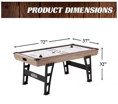 Grant 6' Steel Leg Air Powered Hockey Table with Pusher and Puck Set PRE ORDER FOR OUR NEXT CONTAINER SHIPMENT MID 2026
