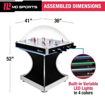 42 in. Dome Hockey Table Game with Electronic Scorer Bubble Hockey PRE ORDER 2026