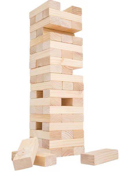 Giant Wood Block Stacking Game Jumbo Pine Wood Blocks Outdoor Backyard Entertainment for the Family and Kids (54-Piece) PRE ORDER 2026
