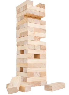 Giant Wood Block Stacking Game Jumbo Pine Wood Blocks Outdoor Backyard Entertainment for the Family and Kids (54-Piece) PRE ORDER 2026