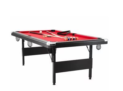 Billiards Table, 7 ft. Pool Table, Portable Foldable Space-Saving Table, Billiard Table Set Includes Balls, Cues, Chalks pre order