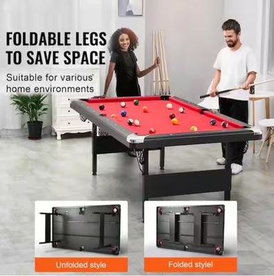 Billiards Table, 7 ft. Pool Table, Portable Foldable Space-Saving Table, Billiard Table Set Includes Balls, Cues, Chalks pre order