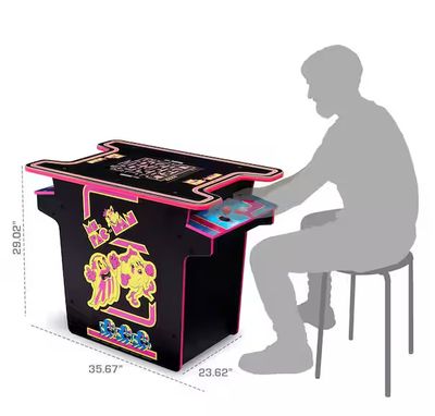 Arcade1Up Ms. PAC-MAN Arcade Cocktail Table with 12-Games and 2-Player Control Panel PRE ORDER 2026
