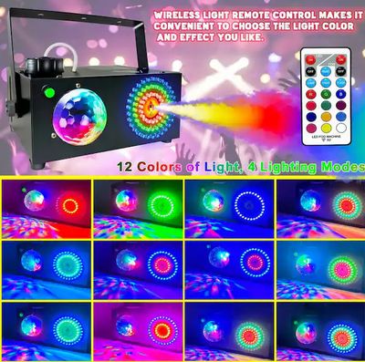 600-Watt Smoke Machine w/ Disco Ball Upward Spray, 72 LED Lights, 2000 CFM Spray, Remote Control, Perfect for Halloween PRE ORDER 2026