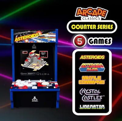 Atari Asteroids Counter Series Arcade Game with 8 in. Screen PRE ORDER 2026
