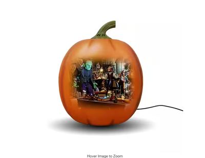 Jabberin' Jack 12 in. Animated Built-In Projector and Speaker USB or Battery Orange Pumpkin Halloween Decor pre order