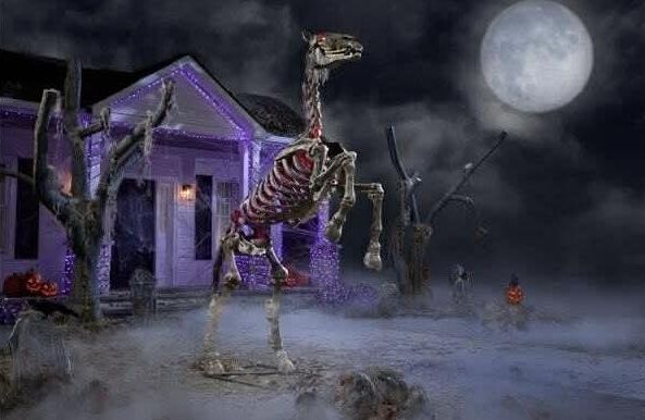 8.5 FT Grave &amp; Bones Giant-Sized LED Undead Horse PRE ORDER NOW FOR 2026 last one from the halfway to Halloween event