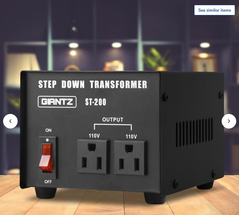 Giantz Step Down Transformer 200W 240V TO 110V Stepdown Voltage Converter AU-US