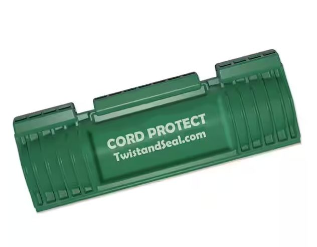 Twist and Seal Cord Protect Outdoor Extension Cord Cover and Plug Protection, Green PRE ORDER