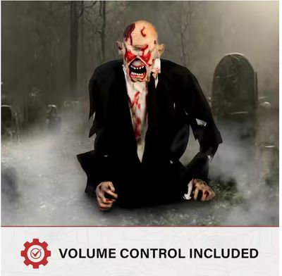 35 in. Battery Operated Halloween Animated Damien by Tekky Halloween Prop PRE ORDER