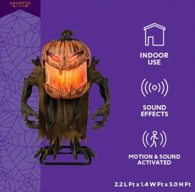 3-Ft MOTION ACTIVATED GROWLING PUMPKIN HENCHMAN  PEORDER FOR HALLOWEEN 2026