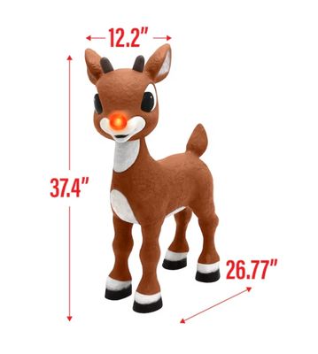 Rudolph the Red-Nosed Reindeer 3-ft Rudolph Animatronic Yard Decoration  PRE ORDER FOR HALLOWEEN 2026