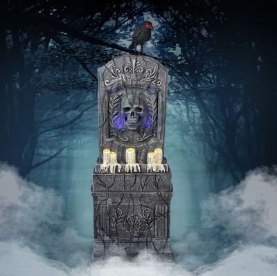 Haunted Hill Farm 5-ft Freestanding Motion Activated Lighted Life Size Tombstone Animatronic  PRE ORDER FOR HALLOWEEN 2026