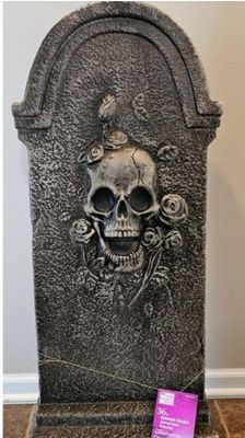 36 IN CLASSICS SKULL AND ROSES TOMBSTONE PRE ORDER NOW FOR HALLOWEEN 2026