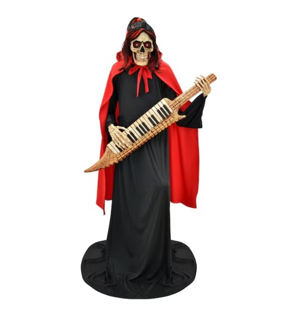 Haunted Living 5-ft Lighted Reaper Band Keytar Player Motion Activated Animatronic IN STOCK