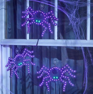 10 in Halloween Classics Twinkling LED Spiders - 3-Pack L3 pre order