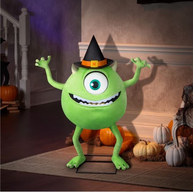 Disney 3-ft Monsters Inc. Sound Activated Mike Wazowski Halloween Plush Animatronic INSTOCK