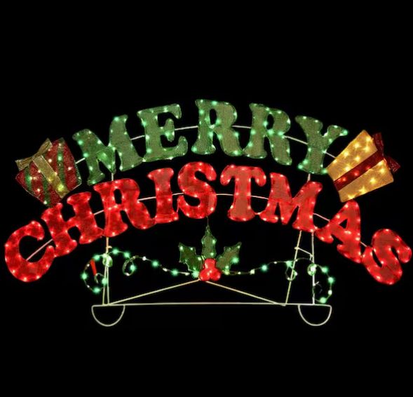 5 ft. W Outdoor Christmas Decoration Merry Christmas Sign with 8-Lighting Modes, Timer and LED Lights PRE ORDER CHRISTMAS