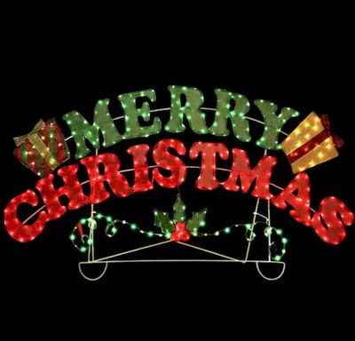5 ft. W Outdoor Christmas Decoration Merry Christmas Sign with 8-Lighting Modes, Timer and LED Lights PRE ORDER CHRISTMAS
