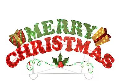 5 ft. W Outdoor Christmas Decoration Merry Christmas Sign with 8-Lighting Modes, Timer and LED Lights PRE ORDER CHRISTMAS