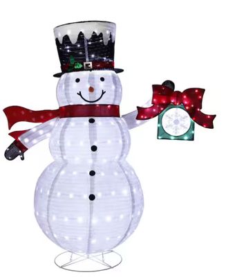 6 ft. 3D Animated Christmas Snowman with Rotating Snowflake Gift Box and 320 LED Lights - Outdoor Holiday Yard Decor  PRE ORDER CHRISTMAS