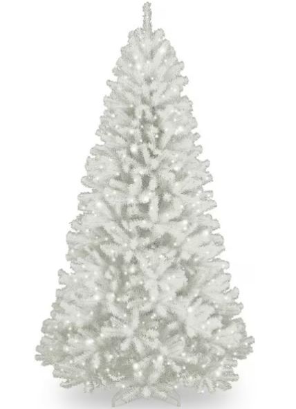 7.5 ft. North Valley White Spruce Artificial Christmas Tree with Clear Lights PRE ORDER FOR CHRISTMAS