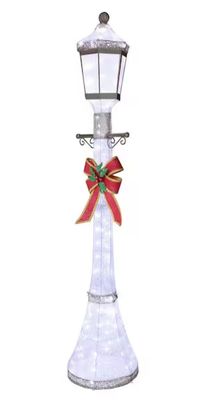 6 ft. 3D Post Light Outdoor Christmas Holiday Yard Decoration Cool White LED PRE ORDER CHRISTMAS