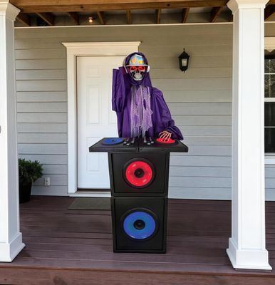 Galah Halloween 1.8m DJ Reaper Animatronic 3 Spooky Music Track in stock