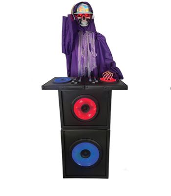 Galah Halloween 1.8m DJ Reaper Animatronic 3 Spooky Music Track in stock