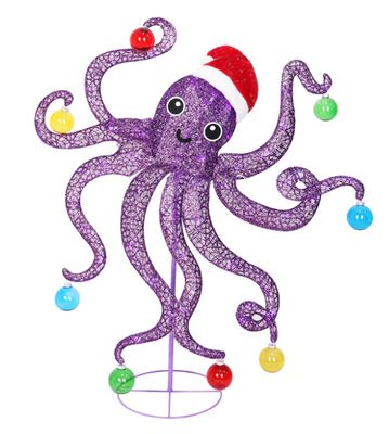 Holiday Living 4-ft LED Octopus with Ornaments Yard Decoration PRE ORDER NOW FOR CHRISTMAS 2026