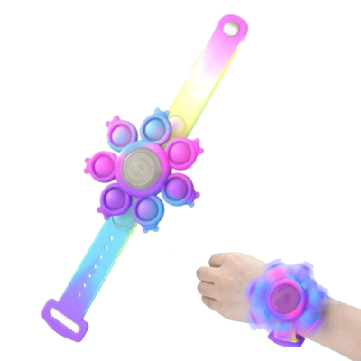 Pop Spinner Watch Push Bubbles Fidget Sensory Toy for Kids and Adults Autism Special Needs Stress Relief Hand Finger Press Silicone Bracelets