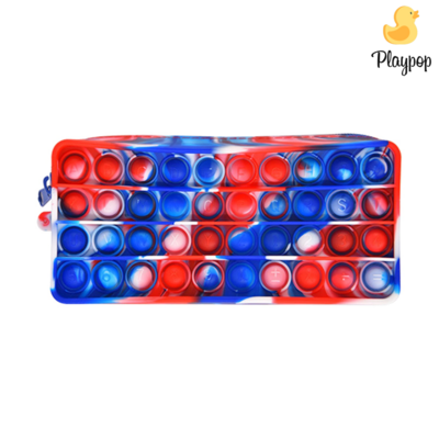 Large Popits Pencil Case Simples Sensory Silicone Bubble Stationery Storage Bag For Children Kids Antistress Pops Its Fidget Toy