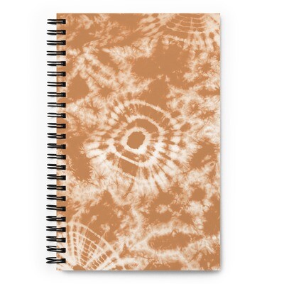HANNES Spiral Notebook, Dark Beige Tie Dye