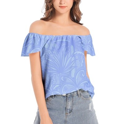 MILIO Off Shoulder Top, Cornflower