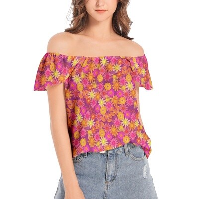SUMMER Off Shoulder Top, Magenta