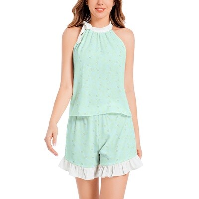 FLORA Pyjama Set, Sky Blue