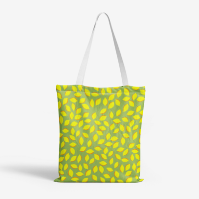 MINI LEMON Heavy Duty Tote Bag, Light Moss Green
