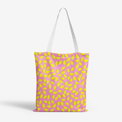 MINI LEMON Heavy Duty Tote Bag, Pink