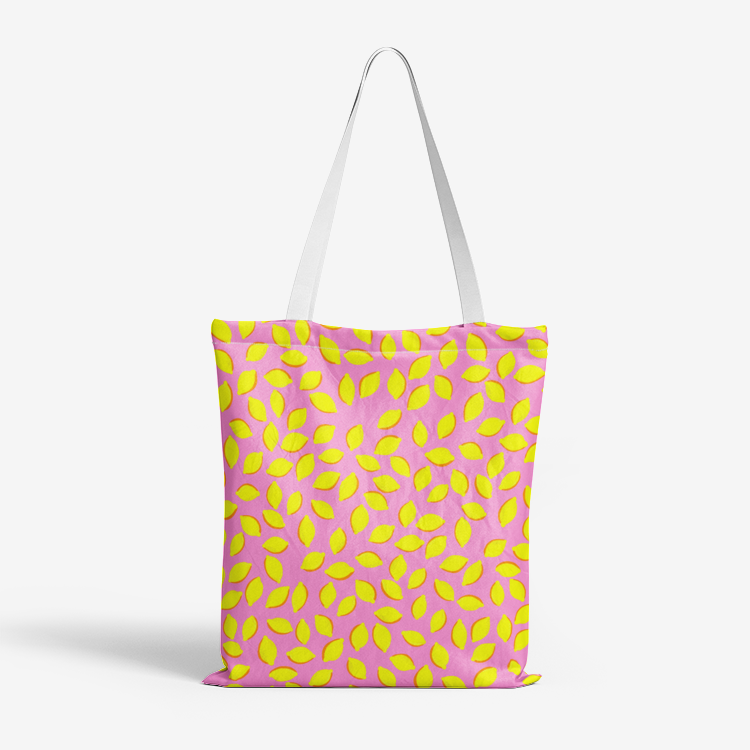 MINI LEMON Heavy Duty Tote Bag, Pink