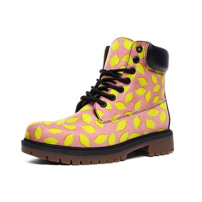 LIMONE Lightweight Faux Leather Boots, Pink