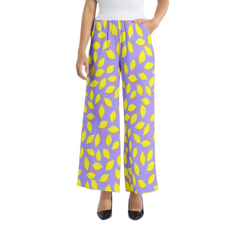 LA LEMONISTA Wide Leg Pants, Light Indigo